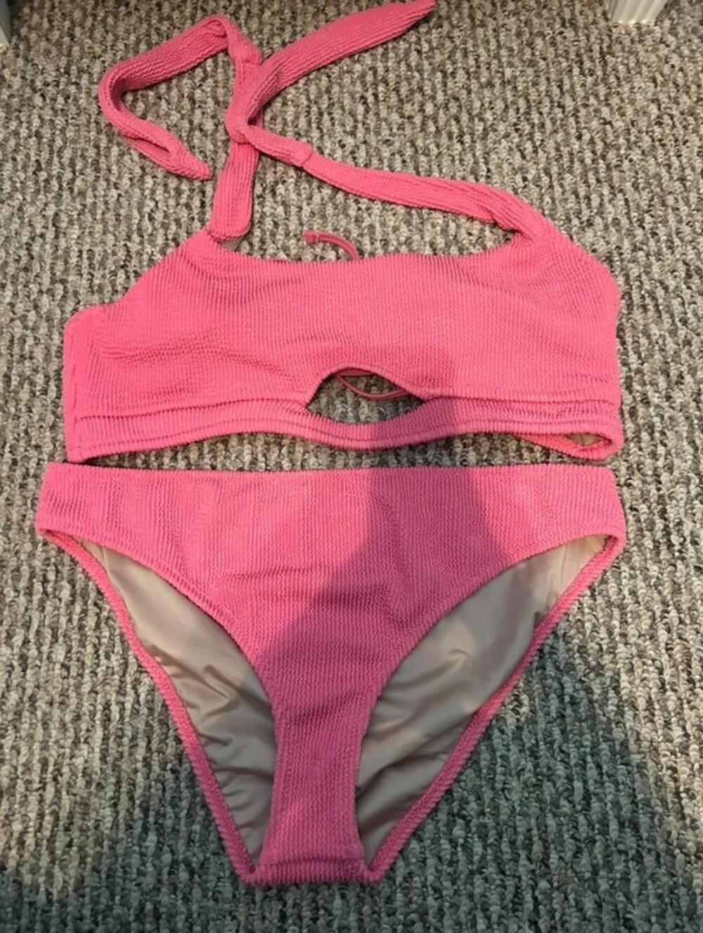 Shade & Shore Teal Strapless Bikini Set with Front Tie High-Waist